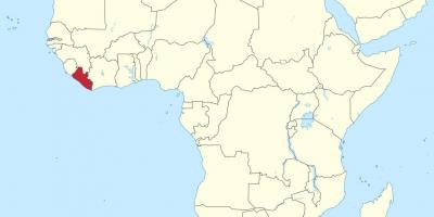 Žemėlapis Liberijoje afrikoje