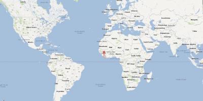 Liberija vietą pasaulio žemėlapyje